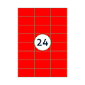 Rillprint Etiquette Rillprint 70x37mm rouge fluo 2400 étiquettes