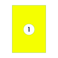 Rillprint Etiquette Rillprint 210x297mm jaune fluo 100 étiquettes