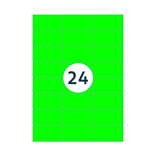 Rillprint Etiquette Rillprint 70x37mm vert fluo 2400 étiquettes