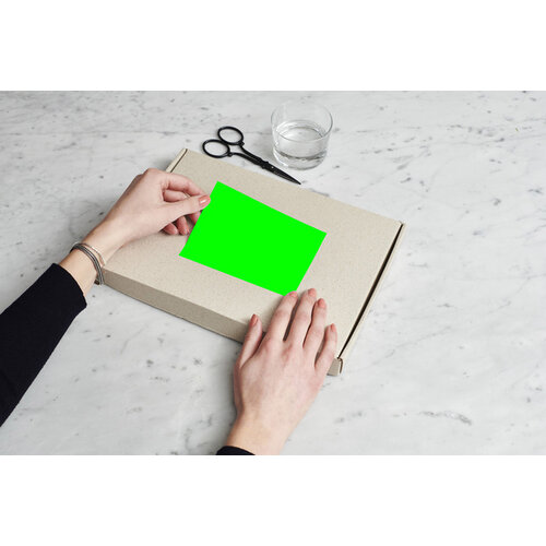 Rillprint Etiquette Rillprint 70x37mm vert fluo 2400 étiquettes