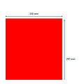 Rillprint Etiket Rillprint 210x297mm fluorrood 100 etiketten