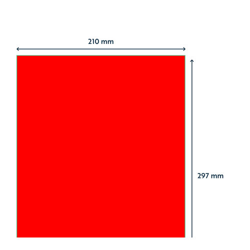 Rillprint Etiquette Rillprint 210x297mm rouge fluo 100 étiquettes