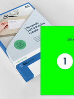 Rillprint Etiket Rillprint 210x297mm fluorgroen 100 etiketten