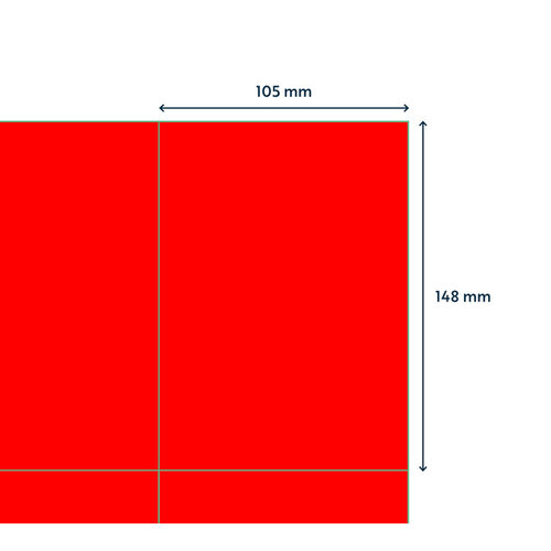 Rillprint Etiquette Rillprint 105x148mm rouge fluo 400 étiquettes