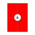 Rillprint Etiquette Rillprint 105x148mm rouge fluo 400 étiquettes