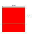 Rillprint Etiquette Rillprint 210x148mm rouge fluo 200 étiquettes