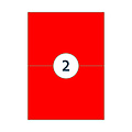 Rillprint Etiquette Rillprint 210x148mm rouge fluo 200 étiquettes
