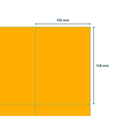 Rillprint Etiket Rillprint 105x148mm fluororanje 400 etiketten