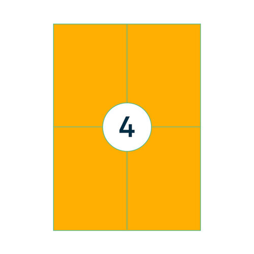 Rillprint Etiquette Rillprint 105x148mm orange fluo 400 étiquettes