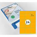 Rillprint Etiket Rillprint 70x37mm fluororanje 2400 etiketten