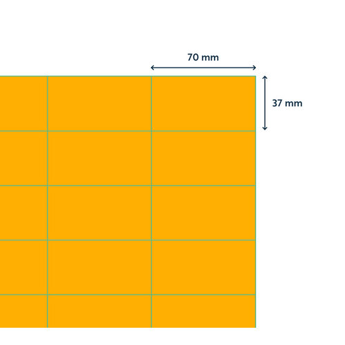 Rillprint Etiquette Rillprint 70x37mm orange fluo 2400 étiquettes
