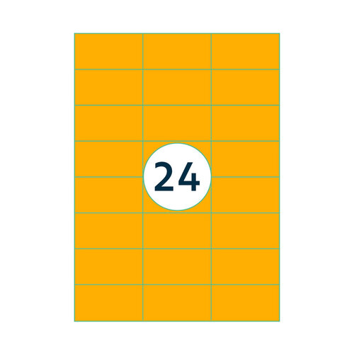 Rillprint Etiquette Rillprint 70x37mm orange fluo 2400 étiquettes