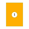 Rillprint Etiket Rillprint 210x297mm fluororanje 100 etiketten