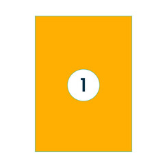 Etiquette Rillprint 210x297mm orange fluo 100 étiquettes