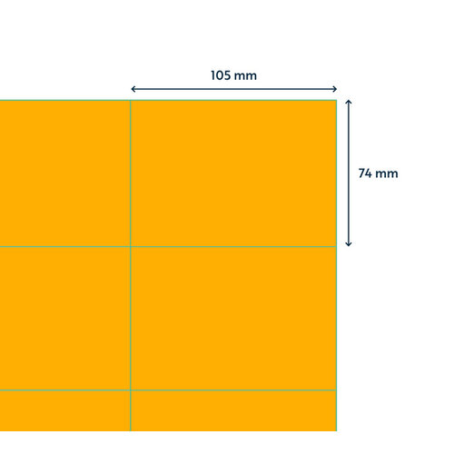 Rillprint Etiket Rillprint 105x74mm fluororanje 800 etiketten