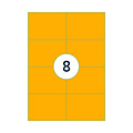 Rillprint Etiket Rillprint 105x74mm fluororanje 800 etiketten