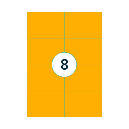 Rillprint Etiket Rillprint 105x74mm fluororanje 800 etiketten