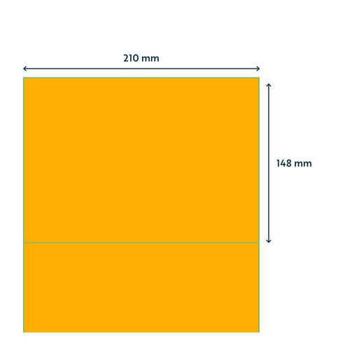 Rillprint Etiquette Rillprint 210x148mm orange fluo 200 étiquettes