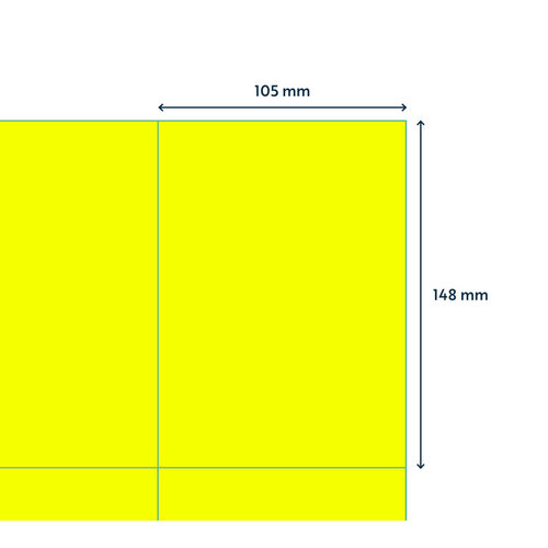 Rillprint Etiquette Rillprint 105x148mm jaune fluo 400 étiquettes