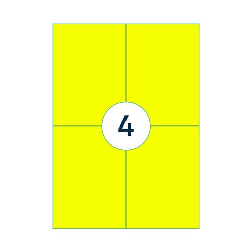 Rillprint Etiquette Rillprint 105x148mm jaune fluo 400 étiquettes