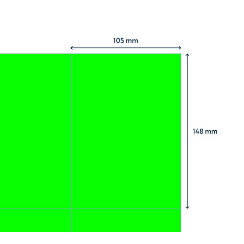Rillprint Etiquette Rillprint 105x148mm vert fluo 400 étiquettes