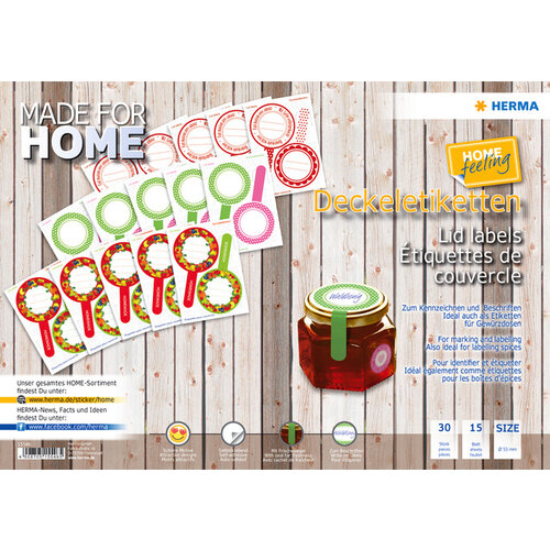 HERMA Etiquette HERMA cuisine Home New Look rouge