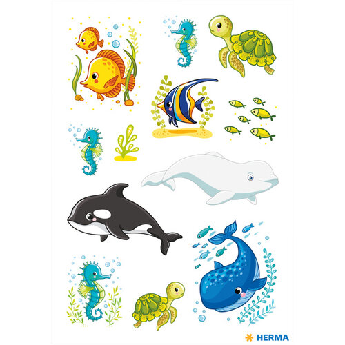 HERMA Autocollant Décor HERMA 15733 famille et amis baleine