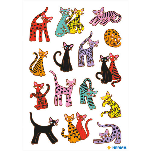 HERMA Autocollant Décor HERMA 3337 chats abstraits