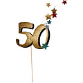 Folia Paper Glitterkarton Folia 50x70cm 300gr 5 vel goud
