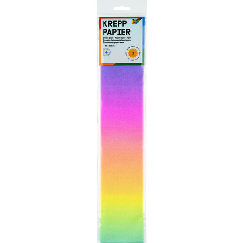 Folia Paper Papier crépon Folia 250x50cm Arc-en-ciel 10 couleurs