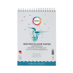 Aquarelblok Qrea A5 20 vel 200gr spiraal
