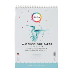 Aquarelblok Qrea A4 20 vel 200gr spiraal