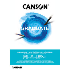 Bloc aquarelle Canson Graduate A5 250g 20 feuilles