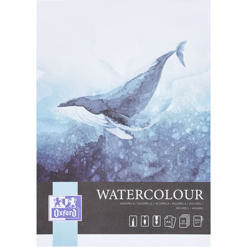 Oxford Bloc aquarelle Oxford Watercolour A4 20 feuilles 300g collé