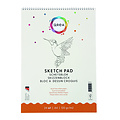 Qrea Bloc à croquis Qrea A4 24 feuilles 120g spirale