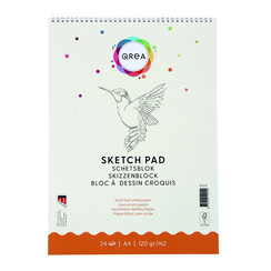 Bloc à croquis Qrea A4 24 feuilles 120g spirale