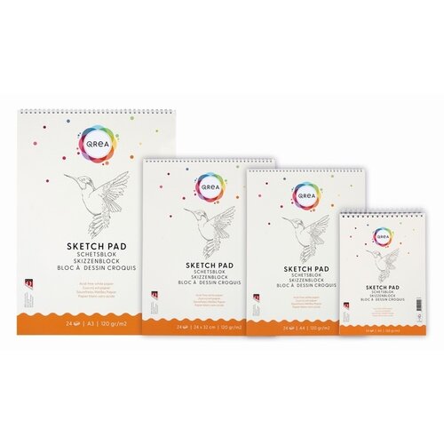 Qrea Schetsblok Qrea A3 24 vel 120gr spiraal