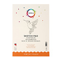 Qrea Bloc à croquis Qrea A4 24 feuilles 120g collé