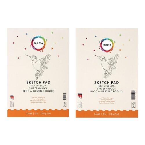 Qrea Schetsblok Qrea A4 24 vel 120gr gelijmd