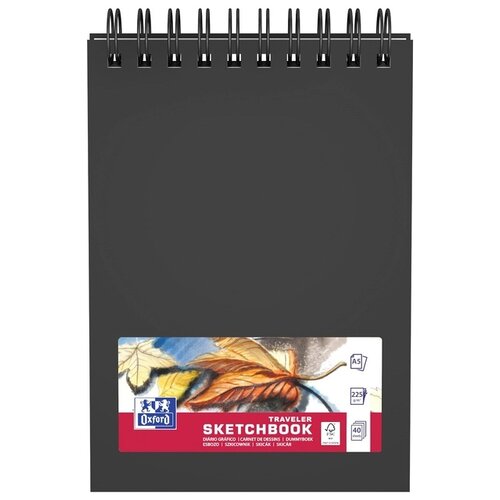 Oxford Carnet de dessins Oxford A5 40 feuilles 225g spirale