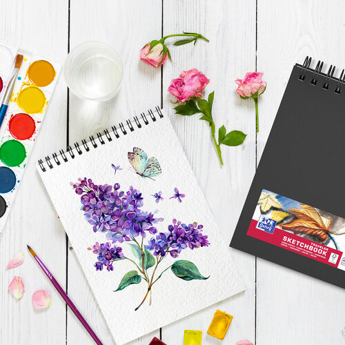 Oxford Carnet de dessins Oxford A5 40 feuilles 225g spirale