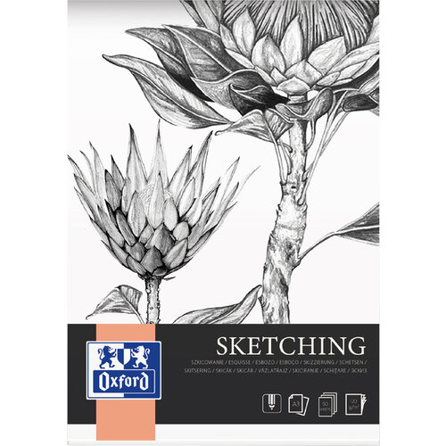 Oxford Bloc à dessin Oxford Sketching A3 50 feuilles 120g