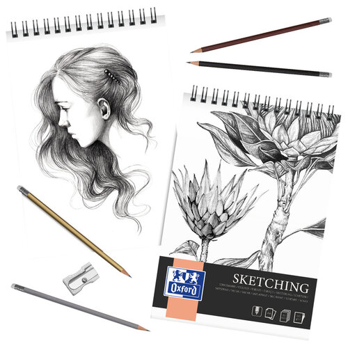 Oxford Tekenblok Oxford Sketching A3 50 vel 120 gram spiraal