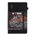 Sakura Schetsboek Sakura 80 zwarte vellen 140gr 130x210mm zwart