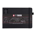Sakura Schetsboek Sakura 80 zwarte vellen 140gr 210x148mm zwart