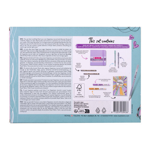Talens Happiness Journal Set Royal Talens 8 pièces