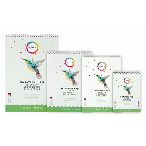 Qrea Tekenblok Qrea A3 160gr spiraal