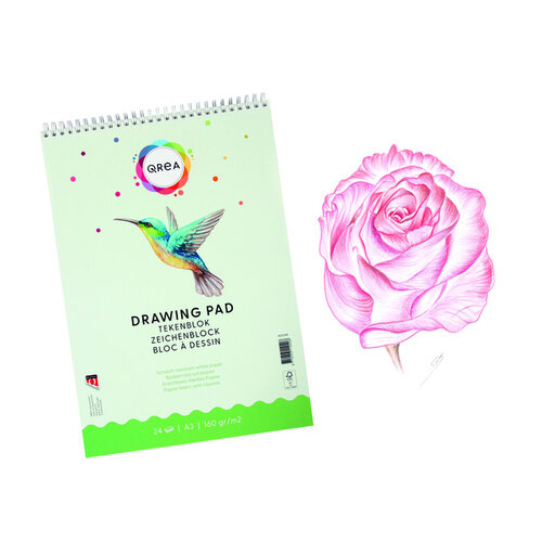 Qrea Tekenblok Qrea A3 160gr spiraal