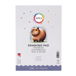 Bloc à dessin Qrea A5 50 feuilles 90g collé