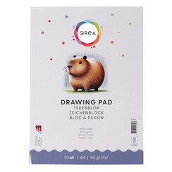 Bloc à dessin Qrea A4 50 feuilles 90g collé